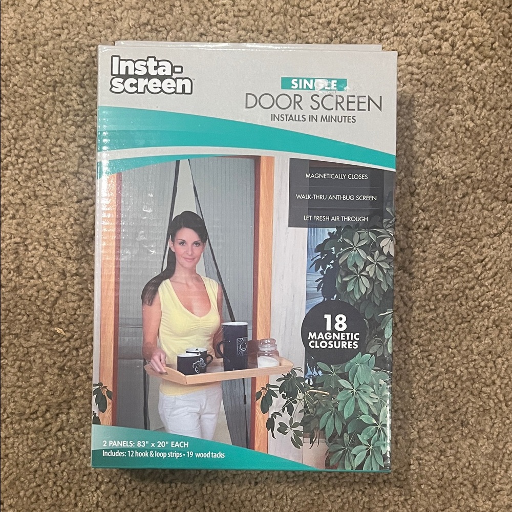 Insta-Screen Door Screen with Magnetic Closures